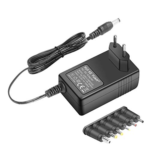 HKY 24V Cargador Adaptador Universal para Aspirador Robot Conga Cecotec 1390 S1390 1290 Gryo Model 05145,Vileda M-448A SB35,Discos Duros Externos,Luces LED,Pantallas LCD,Enrutadores WiFi,televisore