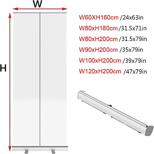 HLMBQ Roll Up Transparente Divisor,Mampara Protectora Portátil Escuelas,En Pie Escudo Protector contra Estornudos,Plegable Pantalla Separador,Gimnasio,Salón,Peluquería,Bar 60×160cm