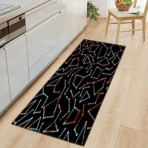 HLXX Alfombra de Cocina, Felpudo de Entrada, Dormitorio, Pasillo, Suelo, decoración, Alfombra, baño, Absorbente de Agua, Alfombrilla Antideslizante A6 40x60cm