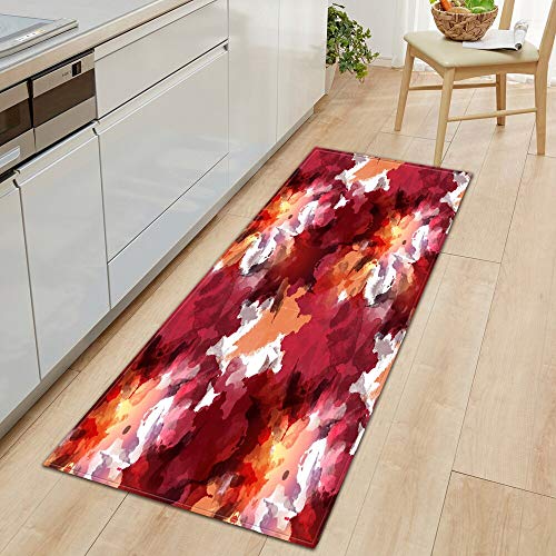 HLXX Alfombra de Cocina, Felpudo de Entrada, Dormitorio, Pasillo, Suelo, decoración, Alfombra, baño, Absorbente de Agua, Alfombrilla Antideslizante A6 40x60cm