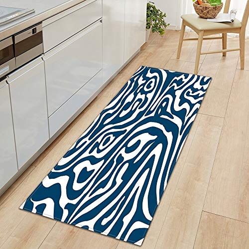 HLXX Moderno hogar Largo Felpudo Sala de Estar Decorar Alfombra balcón Alfombra Impresa Pasillo Piso Antideslizante Alfombra de baño A16 60x180cm