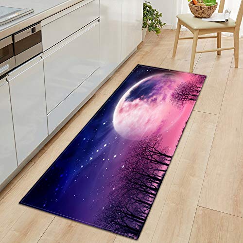 HLXX Moderno hogar Largo Felpudo Sala de Estar Decorar Alfombra balcón Alfombra Impresa Pasillo Piso Antideslizante Alfombra de baño A16 60x180cm