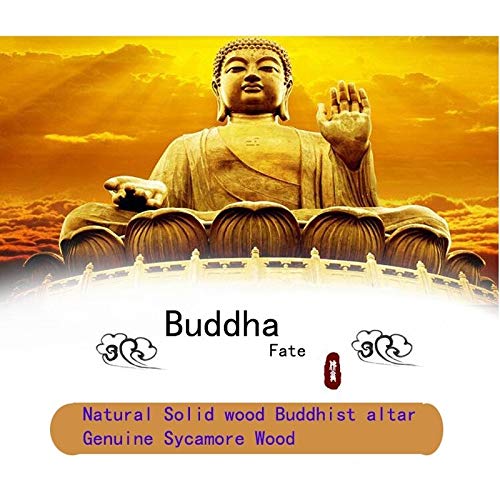 HLZY Altar gabinete - 18.1" Lucky Fortune Buddha altar Gabinete tallada mano de la capilla del altar de meditación Tabla Buda Altar del soporte del estante, conveniente for la decoración de su lugar e HLZY Altar gabinete - 18.1" Lucky Fortune Buddha altar Gabinete tallada mano de la capilla del altar de meditación Tabla Buda Altar del soporte del estante, conveniente for la decoración de su lugar e