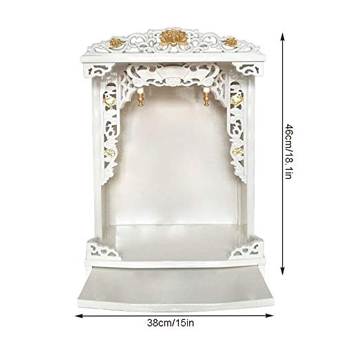 HLZY Altar Gabinete - Gabinete de Madera Altar Tallado Mano del Soporte Santuario Altar meditación Tabla Buda Altar Estante, adecuados for el Lugar Su Espiritual Decoración Blanca HLZY Altar Gabinete - Gabinete de Madera Altar Tallado Mano del Soporte Santuario Altar meditación Tabla Buda Altar Estante, adecuados for el Lugar Su Espiritual Decoración Blanca