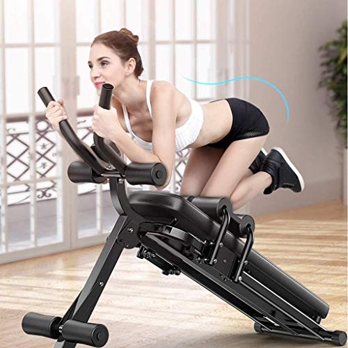 HLZY Banco de elevación de Pesas Planas Gimnasio en casa del Equipo, aparatos de Ejercicios AB Vertical Core AB Toner Programa Entrenador de Gimnasio en casa con Altura Ajustable