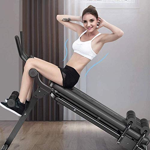 HLZY Banco de elevación de Pesas Planas Gimnasio en casa del Equipo, aparatos de Ejercicios AB Vertical Core AB Toner Programa Entrenador de Gimnasio en casa con Altura Ajustable