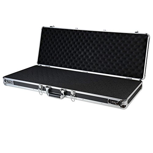 HMF 14404-02 Maleta de Aluminio para Armas y Rifles con Espuma | 96 x 36 x 12 cm | Negro HMF 14404-02 Maleta de Aluminio para Armas y Rifles con Espuma | 96 x 36 x 12 cm | Negro
