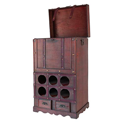 HMF 6500-176 Botellero Antiguo de Madera con Baúl | 76 x 43 x 33 cm | Francia HMF 6500-176 Botellero Antiguo de Madera con Baúl | 76 x 43 x 33 cm | Francia
