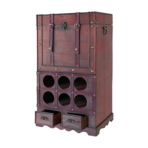 HMF 6500-176 Botellero Antiguo de Madera con Baúl | 76 x 43 x 33 cm | Francia HMF 6500-176 Botellero Antiguo de Madera con Baúl | 76 x 43 x 33 cm | Francia