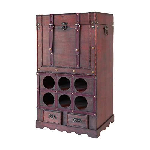 HMF 6500-176 Botellero Antiguo de Madera con Baúl | 76 x 43 x 33 cm | Francia HMF 6500-176 Botellero Antiguo de Madera con Baúl | 76 x 43 x 33 cm | Francia