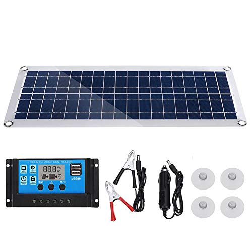 HMLIGHT Panel 50W 18V Solar Dual de Salida USB células solares Panel Solar Poli 20/10 / 30A Controlador para el Coche Yate batería de la embarcación Cargador,with20AController