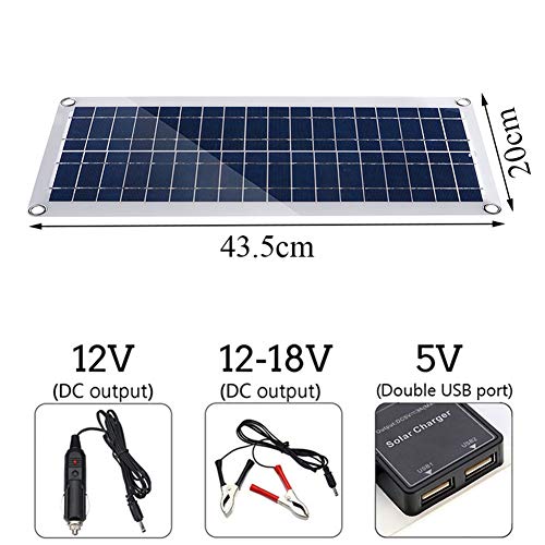 HMLIGHT Panel 50W 18V Solar Dual de Salida USB células solares Panel Solar Poli 20/10 / 30A Controlador para el Coche Yate batería de la embarcación Cargador,with20AController HMLIGHT Panel 50W 18V Solar Dual de Salida USB células solares Panel Solar Poli 20/10 / 30A Controlador para el Coche Yate batería de la embarcación Cargador,with20AController