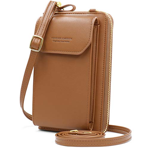 HNOOM Bolso Movil Mujer, Bolso Bandolera Móvil, Bolso Pequeño Bandolera para Damas Mujeres con Ranuras para Tarjeta de Correa (Marrón) HNOOM Bolso Movil Mujer, Bolso Bandolera Móvil, Bolso Pequeño Bandolera para Damas Mujeres con Ranuras para Tarjeta de Correa (Marrón)