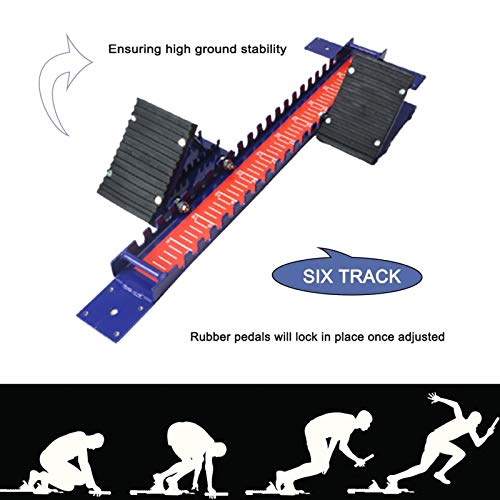 HNWTKJ All Weather Starting Bloque, Bloques de Pedal de Atletismo en Pista con Pedales Ajustables y Bloques de Inicio de Almohadilla de Goma Gruesa