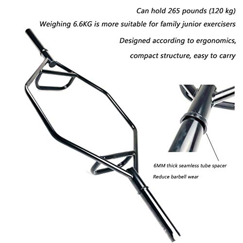 HNWTKJ Bar Forma Hexagonal, Barra para Pesas Peso Muerto, Barra de Trampa Unisex Combo de Acero Barra de Curl para Fuerza Muscular Fitness Ejercicio en Casa HNWTKJ Bar Forma Hexagonal, Barra para Pesas Peso Muerto, Barra de Trampa Unisex Combo de Acero Barra de Curl para Fuerza Muscular Fitness Ejercicio en Casa