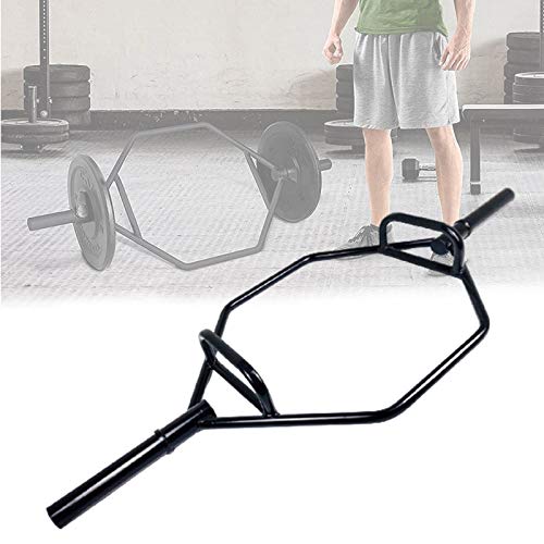 HNWTKJ Bar Forma Hexagonal, Barra para Pesas Peso Muerto, Barra de Trampa Unisex Combo de Acero Barra de Curl para Fuerza Muscular Fitness Ejercicio en Casa