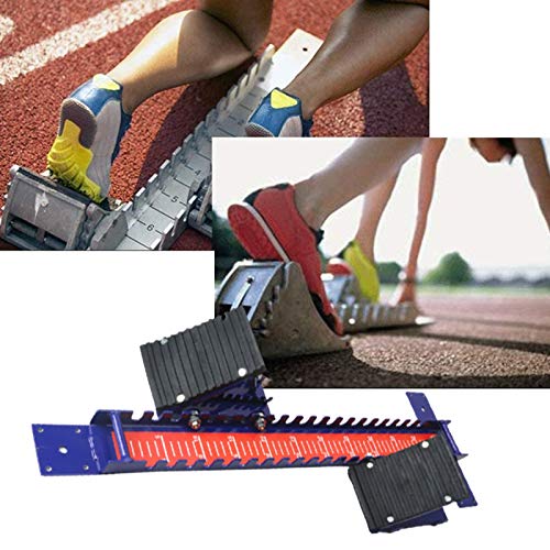 HNWTKJ Scholastic Pista Starting Block, Pista de Carreras Profesionales del Pedal, Fuerte Agarre, Adecuado para Pista de Plástico, Pista de Ceniza