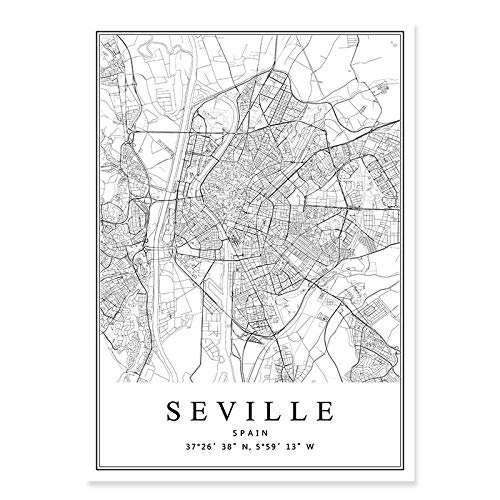 HNZKly España De la Lona Decoracion Barcelona Barcelona Málaga Sevilla Valencia Zaragoza Cuadro Pared Arte Ciudad Pinturas Mapa Inicio Interior Poster 50x70cmx3 / Sin Marco B10 HNZKly España De la Lona Decoracion Barcelona Barcelona Málaga Sevilla Valencia Zaragoza Cuadro Pared Arte Ciudad Pinturas Mapa Inicio Interior Poster 50x70cmx3 / Sin Marco B10