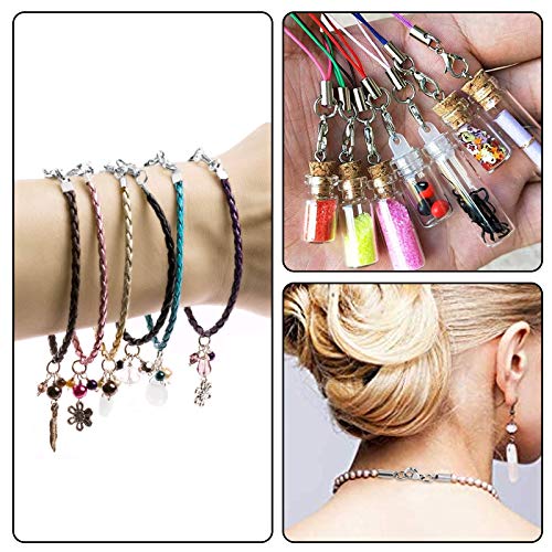 HO2NLE 10pcs Cierre para Pulseras de Cuero Acero Inoxidable Cierre Collar con Mosqueton Plata Langosta 2mm y 6mm para Bricolaje Cordón de Cuero Collares Fabricación de Joyas Colgante HO2NLE 10pcs Cierre para Pulseras de Cuero Acero Inoxidable Cierre Collar con Mosqueton Plata Langosta 2mm y 6mm para Bricolaje Cordón de Cuero Collares Fabricación de Joyas Colgante