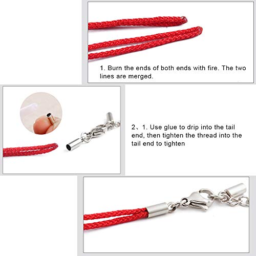 HO2NLE 10pcs Cierre para Pulseras de Cuero Acero Inoxidable Cierre Collar con Mosqueton Plata Langosta 2mm y 6mm para Bricolaje Cordón de Cuero Collares Fabricación de Joyas Colgante HO2NLE 10pcs Cierre para Pulseras de Cuero Acero Inoxidable Cierre Collar con Mosqueton Plata Langosta 2mm y 6mm para Bricolaje Cordón de Cuero Collares Fabricación de Joyas Colgante
