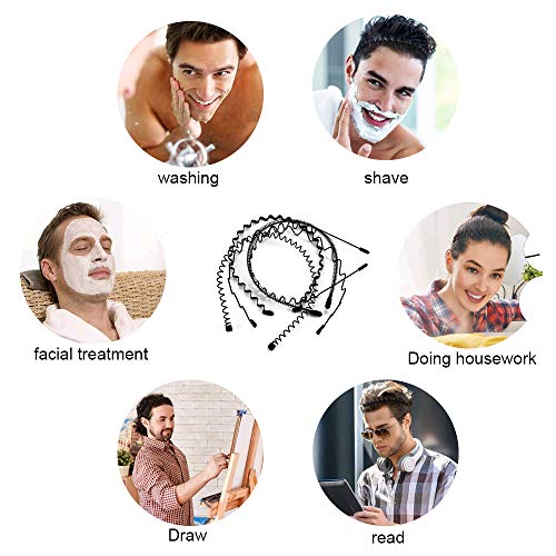 HO2NLE 6pcs Diadema de Metal Hombre y Mujer Unisex Diadema Negra Ondulada Flexible Diadema Antideslizante Simple Deporte Banda para el Cabello Peinado Pinchos Aro de Pelo Accesorios HO2NLE 6pcs Diadema de Metal Hombre y Mujer Unisex Diadema Negra Ondulada Flexible Diadema Antideslizante Simple Deporte Banda para el Cabello Peinado Pinchos Aro de Pelo Accesorios
