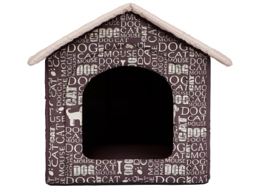 Hobbydog Cueva para Perros Wörter, Cueva para Gatos, Cama para Perros y Gatos S – XL (S 38 x 32 cm)