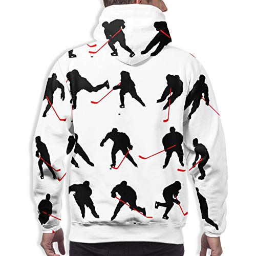 Hockey sobre Hielo Unisex Ligero Realista 3D Impresión Digital Sudadera con Capucha Sudadera con Capucha Jerseys Manga Larga Atlético Casual Camisas activas, L