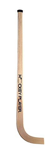 HOCKEYPLAYER Stick para Jugador de Hockey sobre Patines de Ruedas en Paralelo en Madera de Fresno, de construcción compacta, Mango Estrecho, Flexible, Ultra Ligero y Resistente (101 cm)