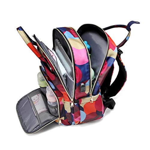 HODAR Mochila con bolsa de pañales, mochila floral para bebé Bolsa de maternidad para hospital extra grande Bolsa multifunción para cambiar pañales para mamá con bolsa seca y húmeda. HODAR Mochila con bolsa de pañales, mochila floral para bebé Bolsa de maternidad para hospital extra grande Bolsa multifunción para cambiar pañales para mamá con bolsa seca y húmeda.