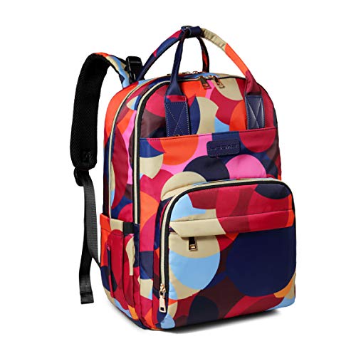 HODAR Mochila con bolsa de pañales, mochila floral para bebé Bolsa de maternidad para hospital extra grande Bolsa multifunción para cambiar pañales para mamá con bolsa seca y húmeda.