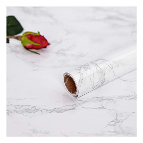 Hode Marmol Papel Adhesivo para Muebles Cocina Puerta Pared Vinilos Decorativos Papel Pintado Autoadhesivo Blanco Gris 30X200cm Hode Marmol Papel Adhesivo para Muebles Cocina Puerta Pared Vinilos Decorativos Papel Pintado Autoadhesivo Blanco Gris 30X200cm