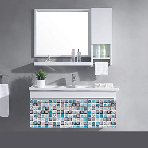 Hode Mosaico Adhesivo de Azulejo para Cocina Baño Pegatinas de Baldosas Stickers Azulejos Azul 40X200cm Hode Mosaico Adhesivo de Azulejo para Cocina Baño Pegatinas de Baldosas Stickers Azulejos Azul 40X200cm