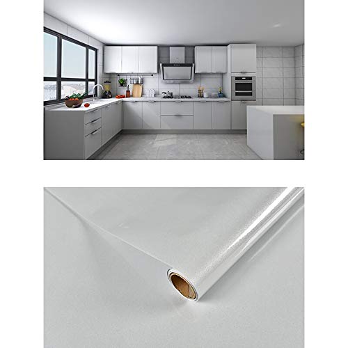 Hode Papel Adhesivo para Muebles Gris 30cmX3m Impermeable Vinilo Decorativo Papel Pintado Cocina Baño Mesa Armario Encimera