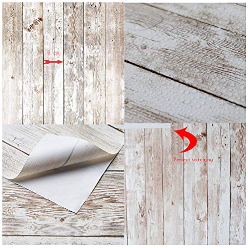 Hode Vinilos Decorativos Actualización Grano Madera Vinilo Texturizada Etiqueta Autoadhesiva Liner Respaldo Pegajoso Rollo Papel Tapiz para Puerta Cocina Bañ Papel Adhesivo para Muebles 45x300cm