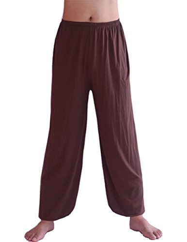 Hoerev Pantalón ancho de Yoga para hombre, de Spandex muy suave, para pilates - negro - XXX-Large Hoerev Pantalón ancho de Yoga para hombre, de Spandex muy suave, para pilates - negro - XXX-Large
