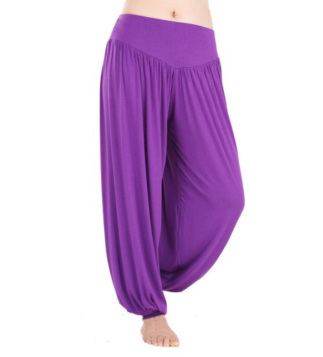 Hoerev Pantalón ancho de Yoga, tejido elástico muy suave, Blanco Hoerev Pantalón ancho de Yoga, tejido elástico muy suave, Blanco