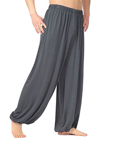Hoerev Pantalones de Yoga/Pilates para Hombre, Color Gris Oscuro, Talla Large Hoerev Pantalones de Yoga/Pilates para Hombre, Color Gris Oscuro, Talla Large