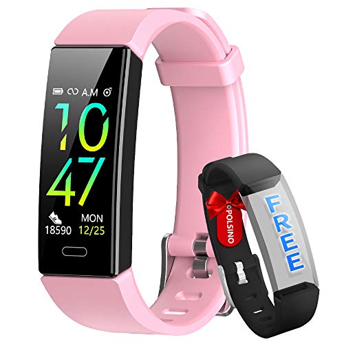 HOFIT Pulsera Actividad Reloj Inteligente Fitness Tracker Podómetro Monitor de Sueño Contador de Calorías Pasos Rastreador de Ejercicios Reloj Salud Pulsera Deportiva para Mujeres Hombres