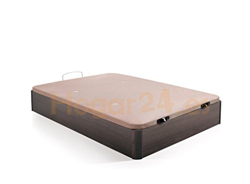 Hogar 24 Canapé Abatible Madera Gran Capacidad con Tapa 3D y Válvulas de Transpiración, con Esquineras en Madera Maciza, Color Wengué, 150X200 Hogar 24 Canapé Abatible Madera Gran Capacidad con Tapa 3D y Válvulas de Transpiración, con Esquineras en Madera Maciza, Color Wengué, 150X200