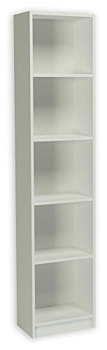 Hogar 24 Estantería Alta 5 Estantes, Color Blanco. Medidas: 180 x 39 x 25cm Hogar 24 Estantería Alta 5 Estantes, Color Blanco. Medidas: 180 x 39 x 25cm