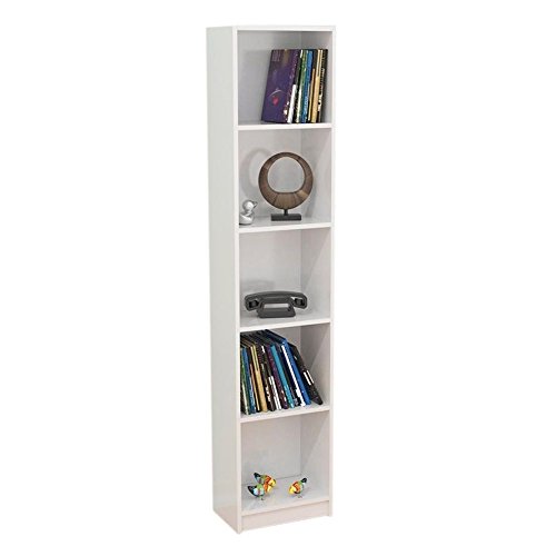 Hogar 24 Estantería Alta 5 Estantes, Color Blanco. Medidas: 180 x 39 x 25cm Hogar 24 Estantería Alta 5 Estantes, Color Blanco. Medidas: 180 x 39 x 25cm