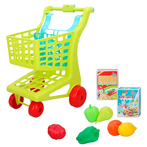 Hogar y Mas Carrito De La Compra Juguete Niños, con 8 Piezas. Diseño Colorido, con Estilo Infantil, Juguetes Infantiles. 29cm X 35cm X 50cm Hogar y Mas Carrito De La Compra Juguete Niños, con 8 Piezas. Diseño Colorido, con Estilo Infantil, Juguetes Infantiles. 29cm X 35cm X 50cm