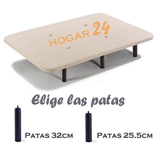 HOGAR24 Base TAPIZADA + 6 Patas DE Metal con Tejido 3D Y VÁLVULAS DE TRANSPIRACIÓN-105x200cm-PATAS 32CM