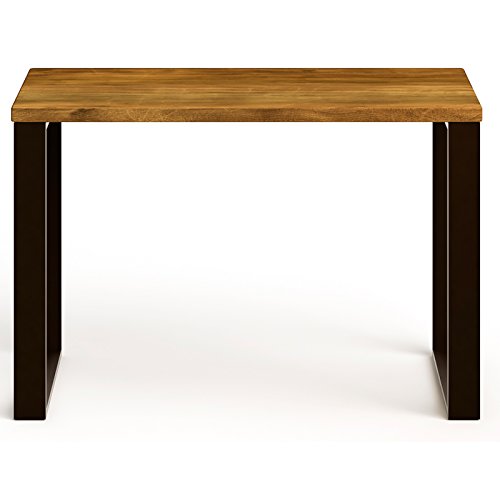 Hogar24-Mesa Estudio Escritorio de Madera Maciza Natural y Patas de Acero, Medidas 118 x 55 x 74 cm. Estilo Industrial para Uso como Escritorio, despacho, reunión Hogar24-Mesa Estudio Escritorio de Madera Maciza Natural y Patas de Acero, Medidas 118 x 55 x 74 cm. Estilo Industrial para Uso como Escritorio, despacho, reunión