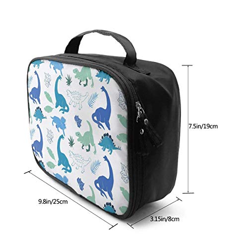 Hojas de Dinosaurio Mariposa Libélula Estuche cosmético de Viaje, Organizador portátil de Gran Capacidad Bolsa de Maquillaje Artista Bolsa de Almacenamiento Artículos de tocador Joyería Digital Hojas de Dinosaurio Mariposa Libélula Estuche cosmético de Viaje, Organizador portátil de Gran Capacidad Bolsa de Maquillaje Artista Bolsa de Almacenamiento Artículos de tocador Joyería Digital