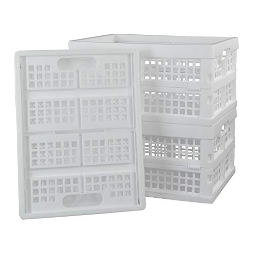 Hokky Cajas Plegables para Almacenamiento, Blanco, 3 Pack