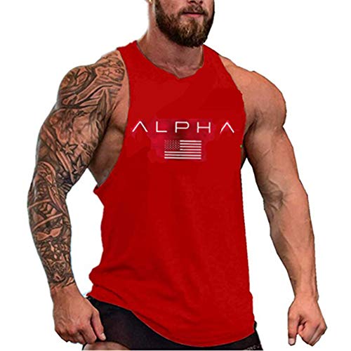 Hombre Camiseta de Tirantes Deportiva Bodybuilding Culturismo Fitness Deportiva Deporte Masculina para Entrenar Gym