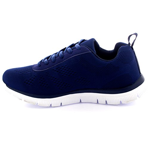 Hombre Get Fit Malla El Correr Entrenadore Atlético para Caminar Zapato - Marino - 46 BT0049