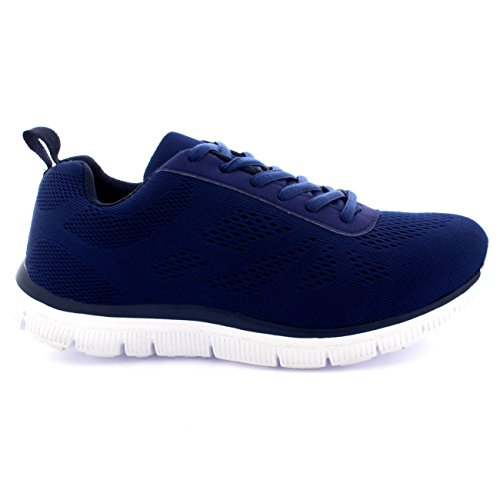 Hombre Get Fit Malla El Correr Entrenadore Atlético para Caminar Zapato - Marino - 46 BT0049