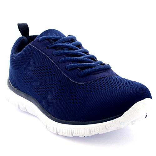 Hombre Get Fit Malla El Correr Entrenadore Atlético para Caminar Zapato - Marino - 46 BT0049